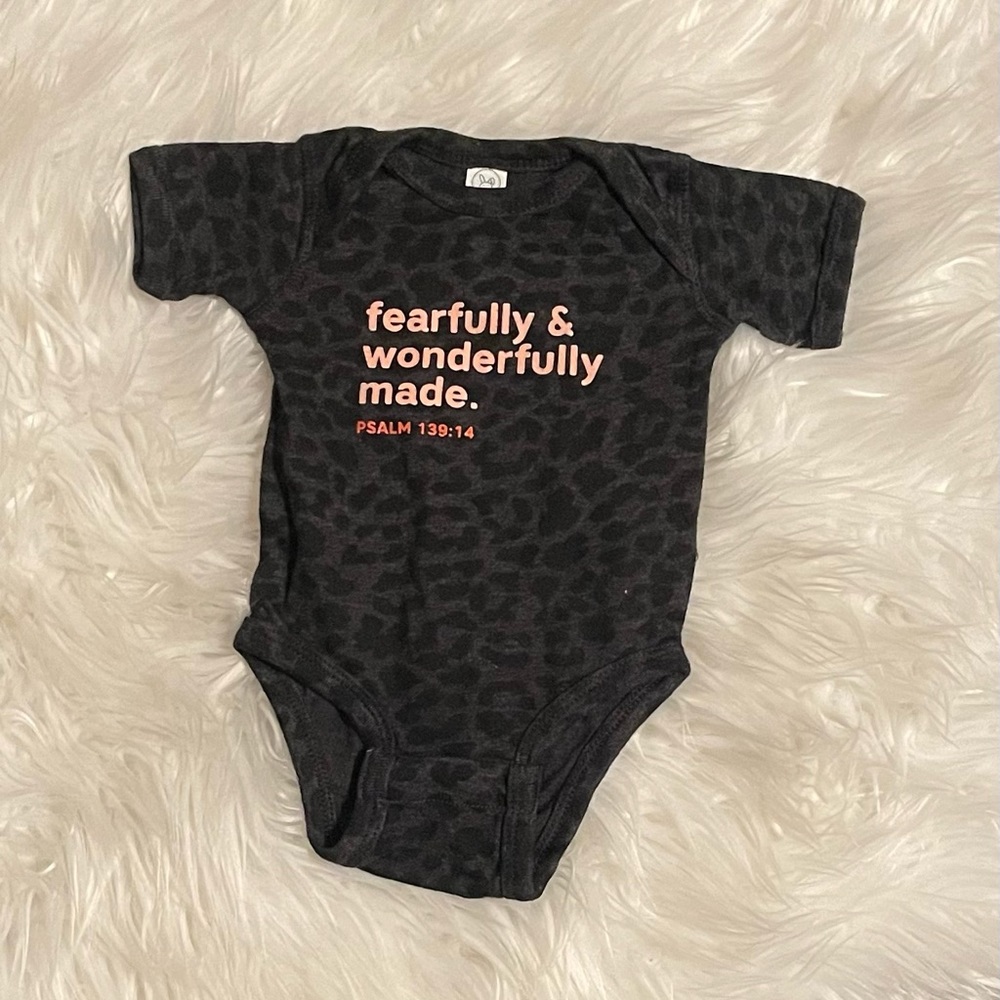 Newborn Cheetah Graphic Onesie